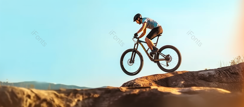 阳光极限运动的年轻人骑着山地车在空中飞翔照片素材,高清,摄影图,摄影图片,图片大全,摄影图免费下载